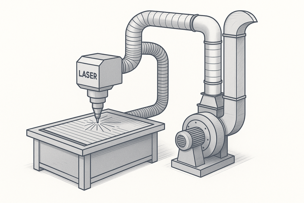Lazer kesim makineleri havalandırma sistemleri
